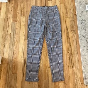Shein high waisted plaid work pants.